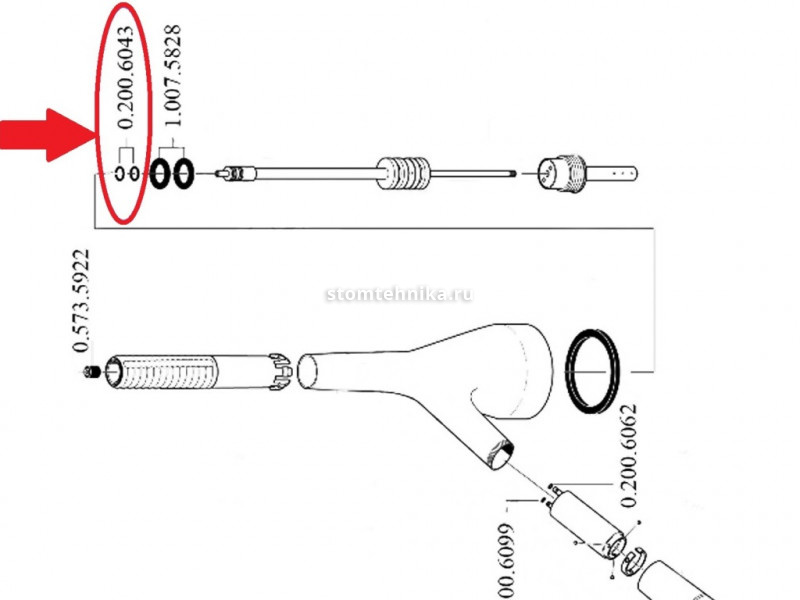 Кольцо уплотн. (4*1) Kavo ProphyFlex 3 и ProphyFlex 4 арт. 0.200.6043