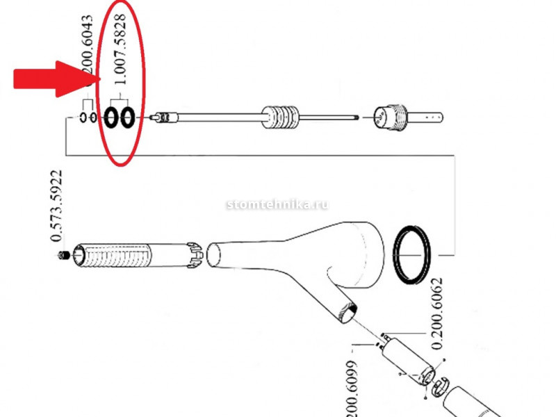Кольцо уплотн. Kavo ProphyFlex 3 (7,5*2,5) арт 1.007.5828