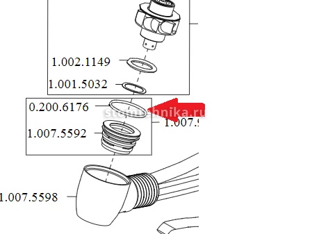 Уплотнительное кольцо 8.5*0.5 для наконечника Kavo 619